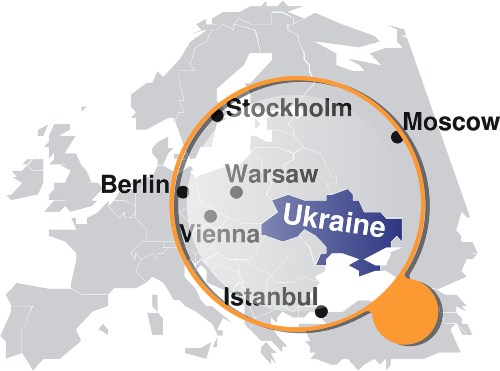mapa de Ucrania