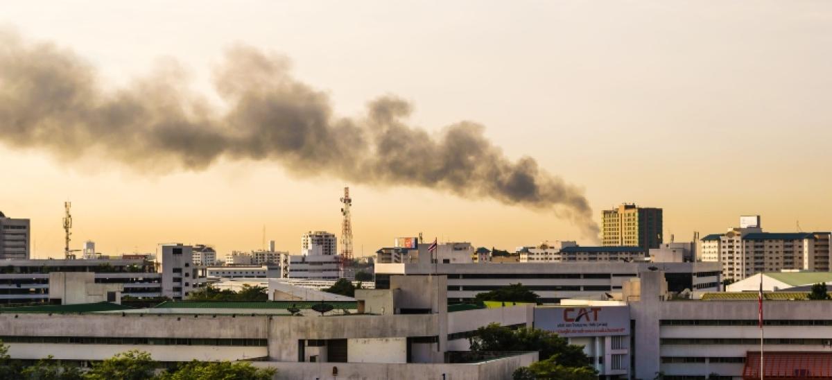 Incendio en un edificio