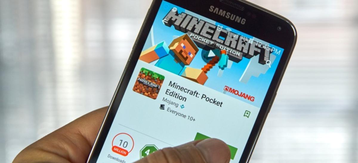 El juego Minecraft en formato para teléfono móvil.