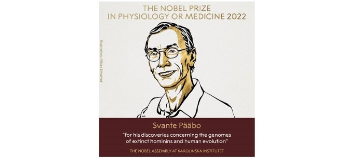 Carátula con la que se ha anunciado el  Premio Nobel de Medicina 2022 para Svante Pääbo.