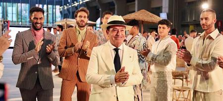 Félix Ramiro en el desfile Mercedes Benz Fashion Week (MBFW) en septiembre de 2023.