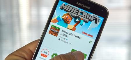 El juego Minecraft en formato para teléfono móvil.