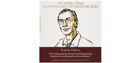 Carátula con la que se ha anunciado el  Premio Nobel de Medicina 2022 para Svante Pääbo.