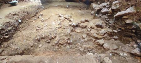 Nivel TE7 de la Sima del Elefante, donde ha aparecido el último hominino.